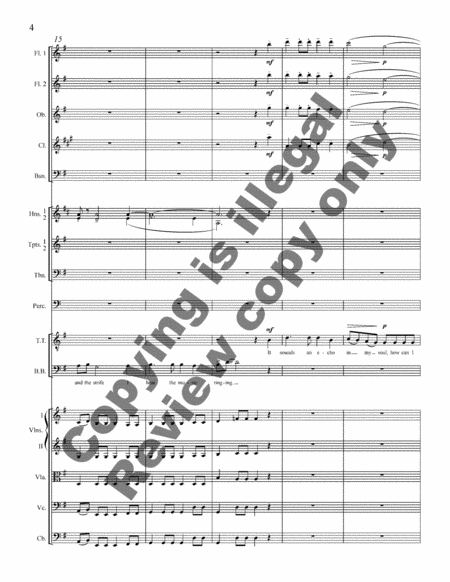 How Can I Keep from Singing? (TTBB Chamber Version Full Score)