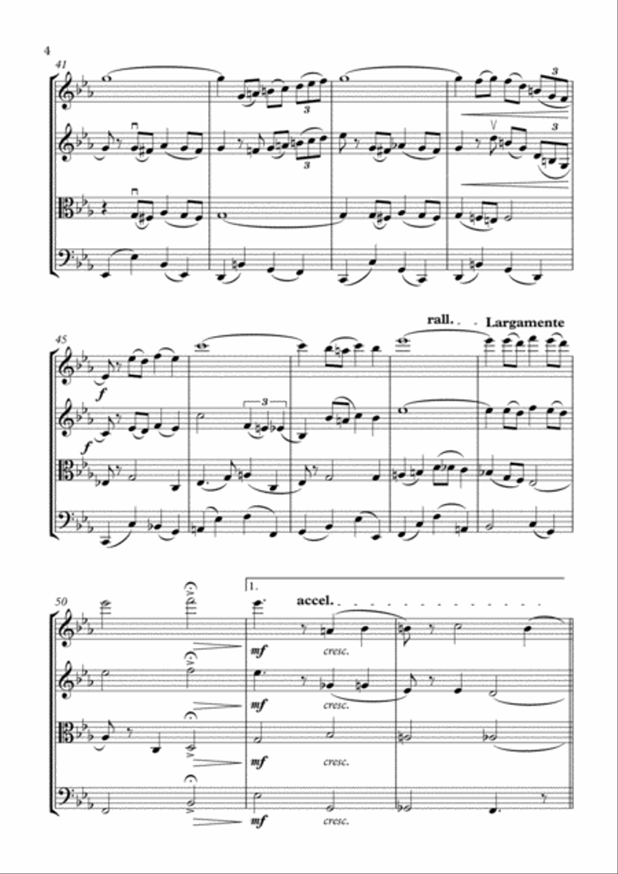With A Song In My Heart String Quartet scores gallery preview page 4