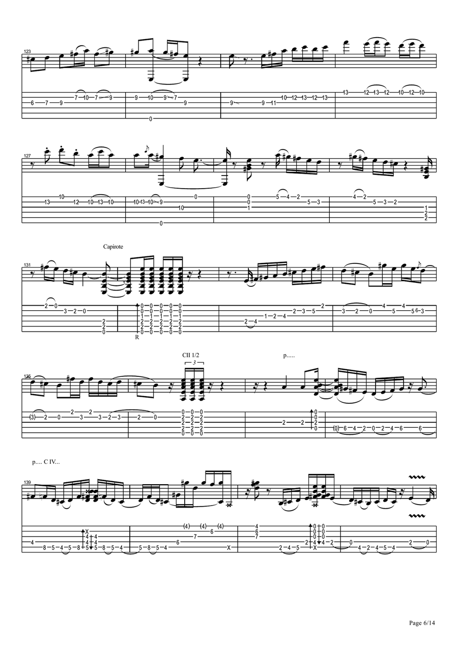 Vicente Amigo - Ciudad De Las Ideas - 2 - La Tarde Es Caramelo Acoustic Guitar scores gallery preview page 6