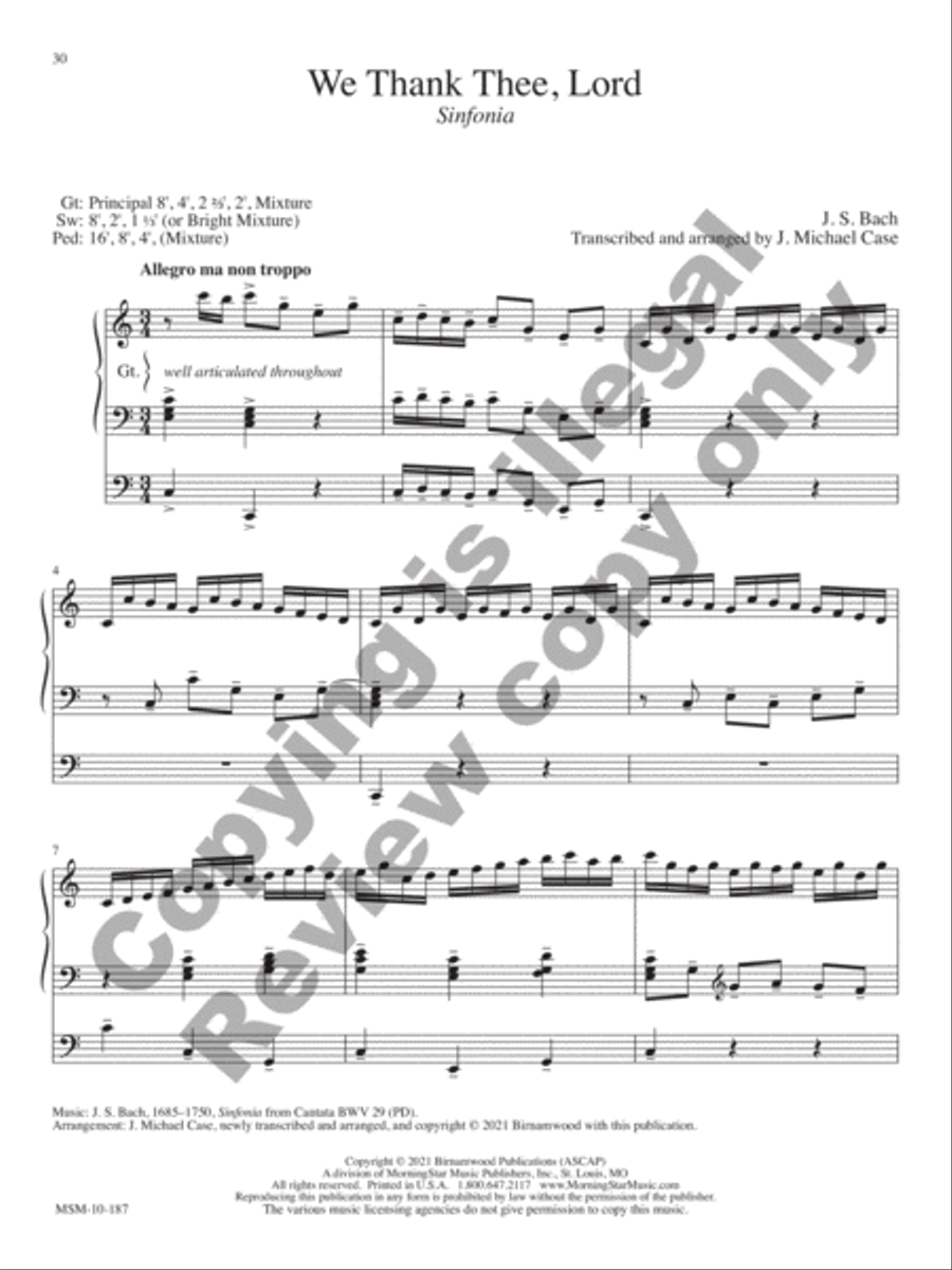 10 Transcriptions & Arrangements for Organ, Volume 2 Organ scores gallery preview page 12