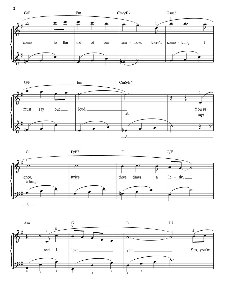 Three Times A Lady (arr. Phillip Keveren) Piano Solo scores gallery preview page 2