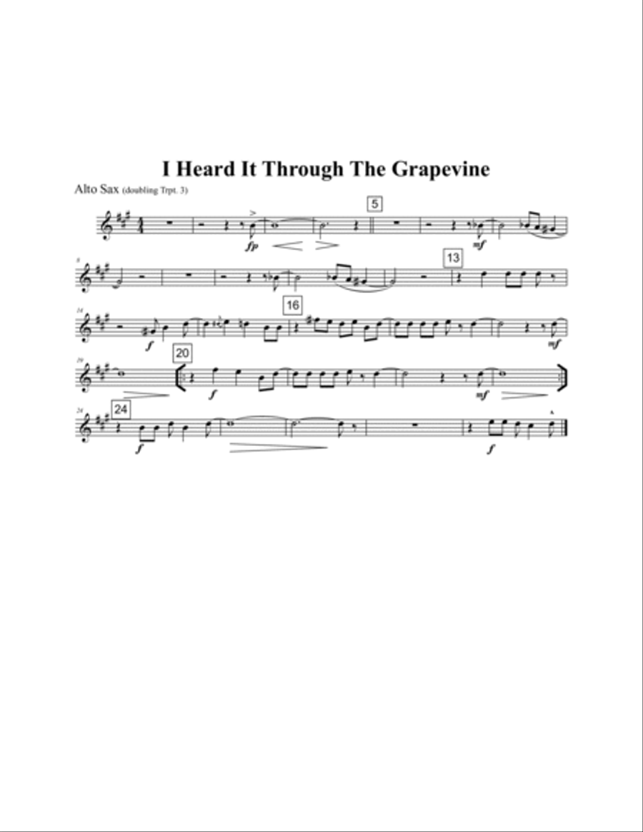 I Heard It Through The Grapevine Jazz Ensemble scores gallery preview page 6