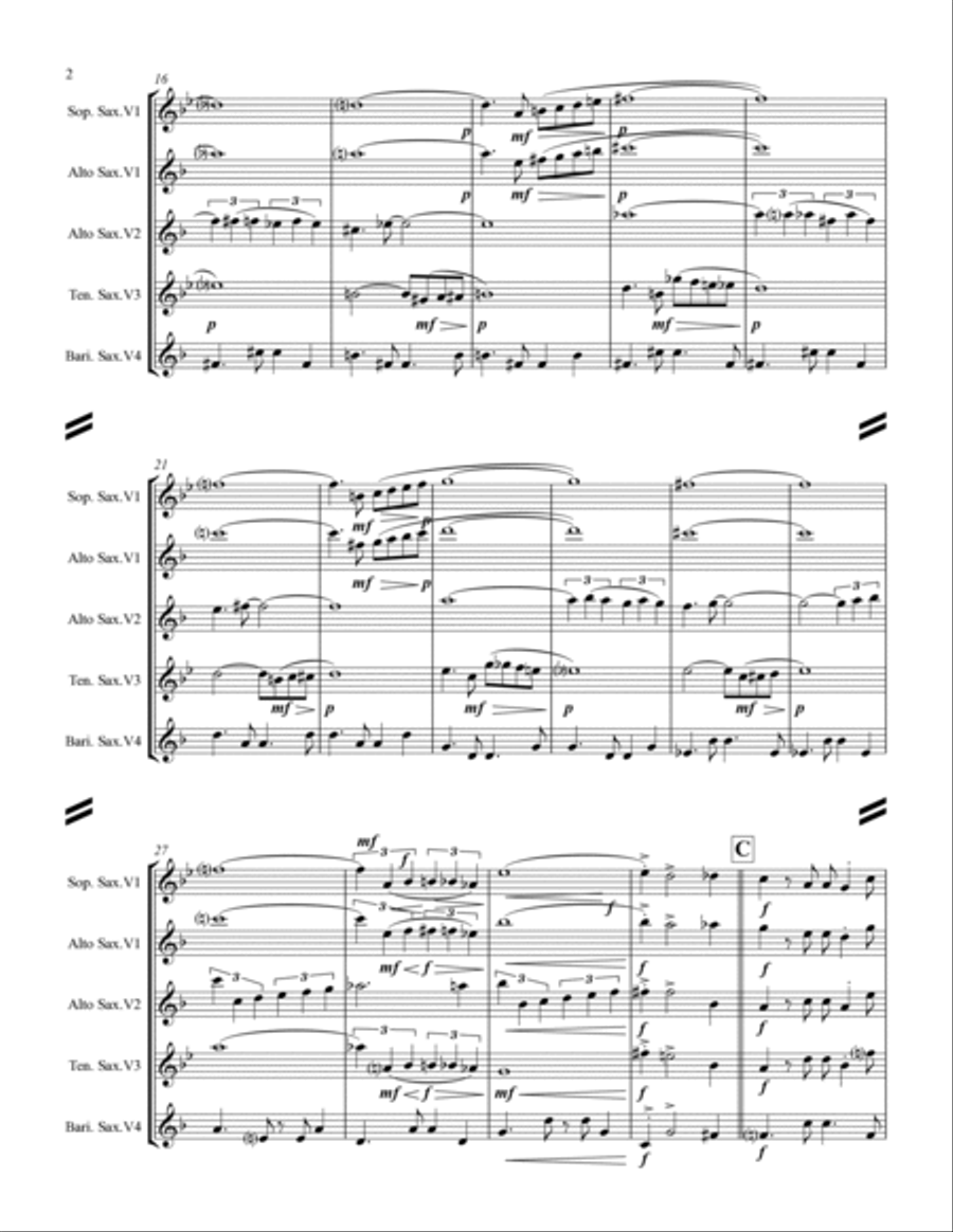 The Girl From Ipanema (Garota De Ipanema) Saxophone Quartet scores gallery preview page 3