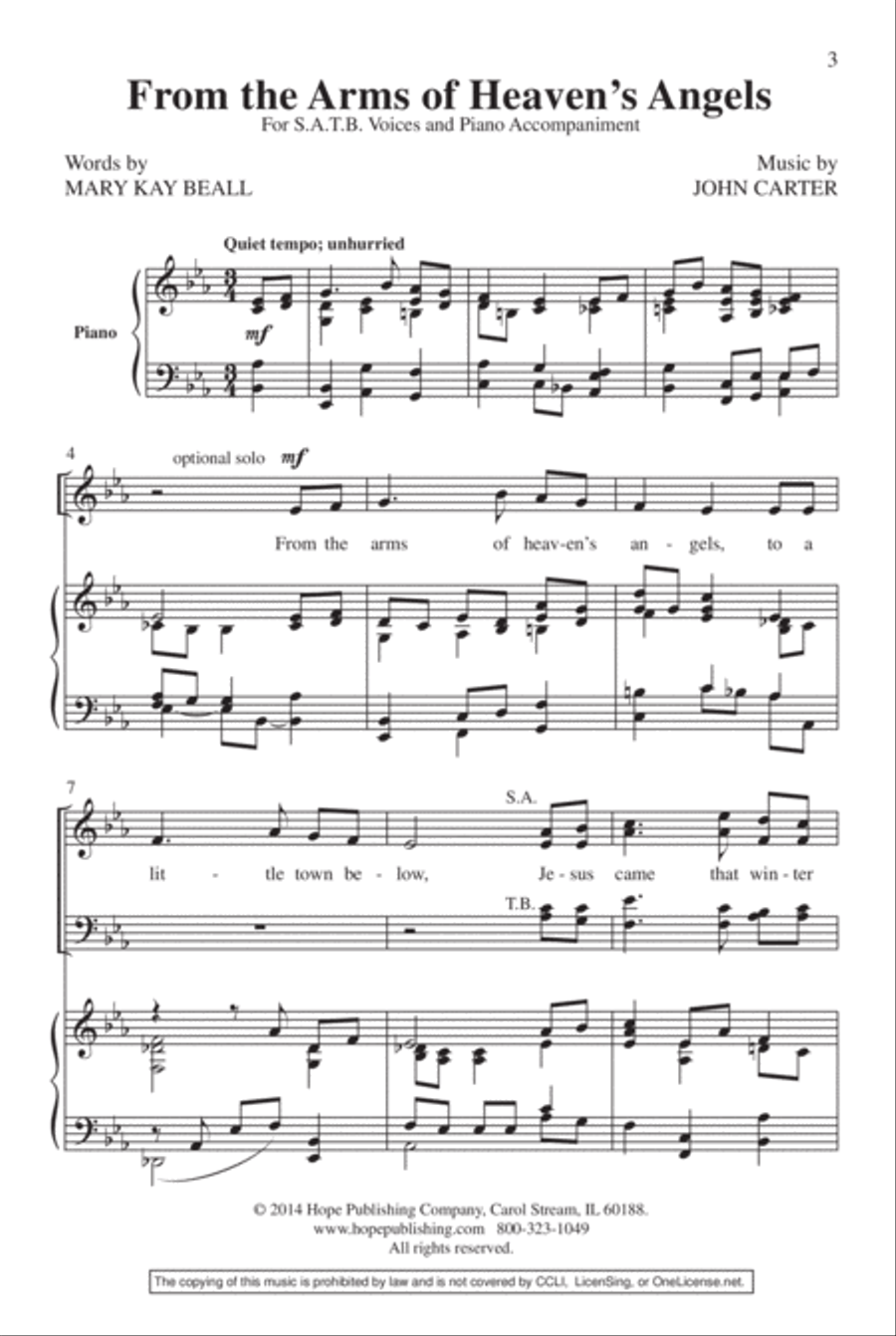 From the Arms of Heaven's Angels From the Arms of Heaven's Angels 4-Part scores gallery preview page 4