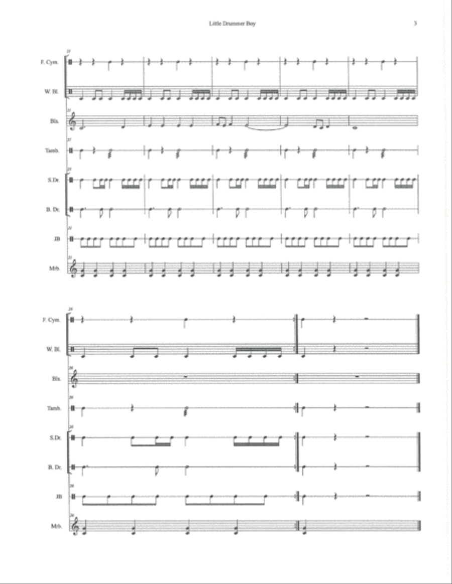 Little Drummer Boy Little Drummer Boy Marimba scores gallery preview page 3