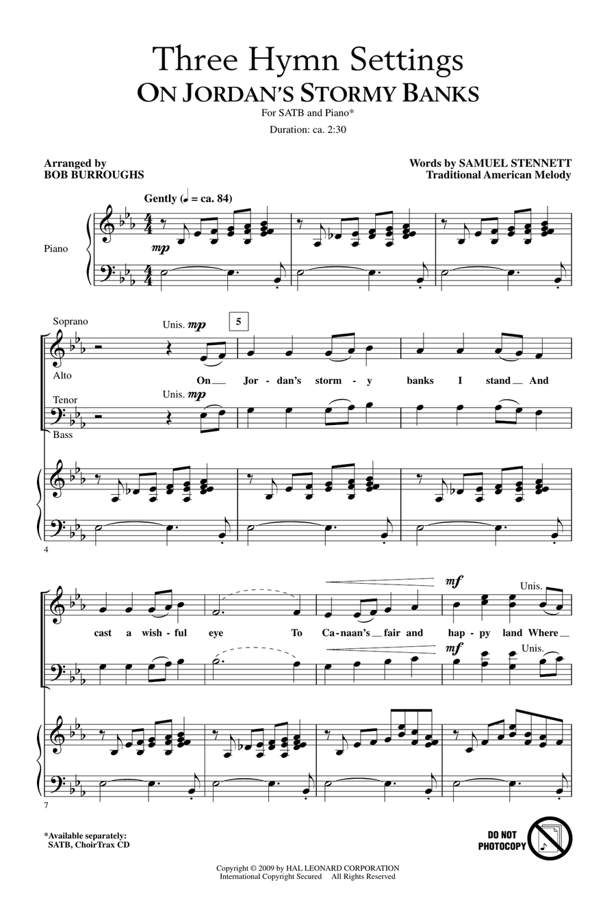 Three Hymn Settings 4-Part scores gallery preview page 1
