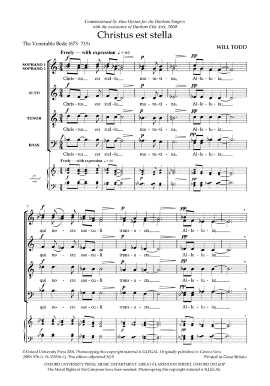 Christus est stella Divisi scores gallery preview page 2