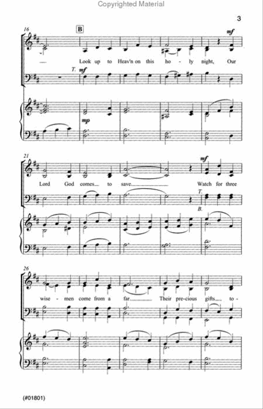 Watch for the Star - SATB 4-Part scores gallery preview page 3