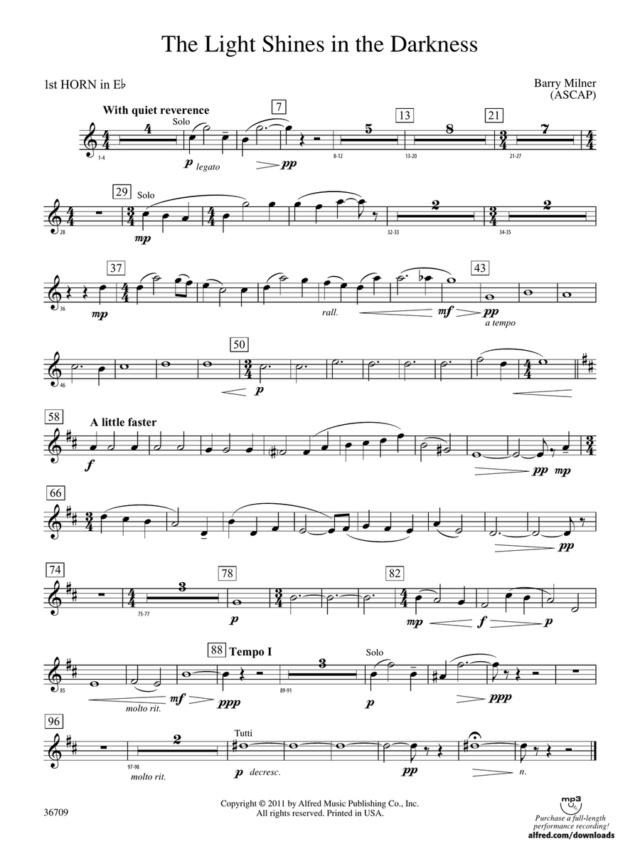 The Light Shines in the Darkness: (World Part) 1st Horn in E-flat