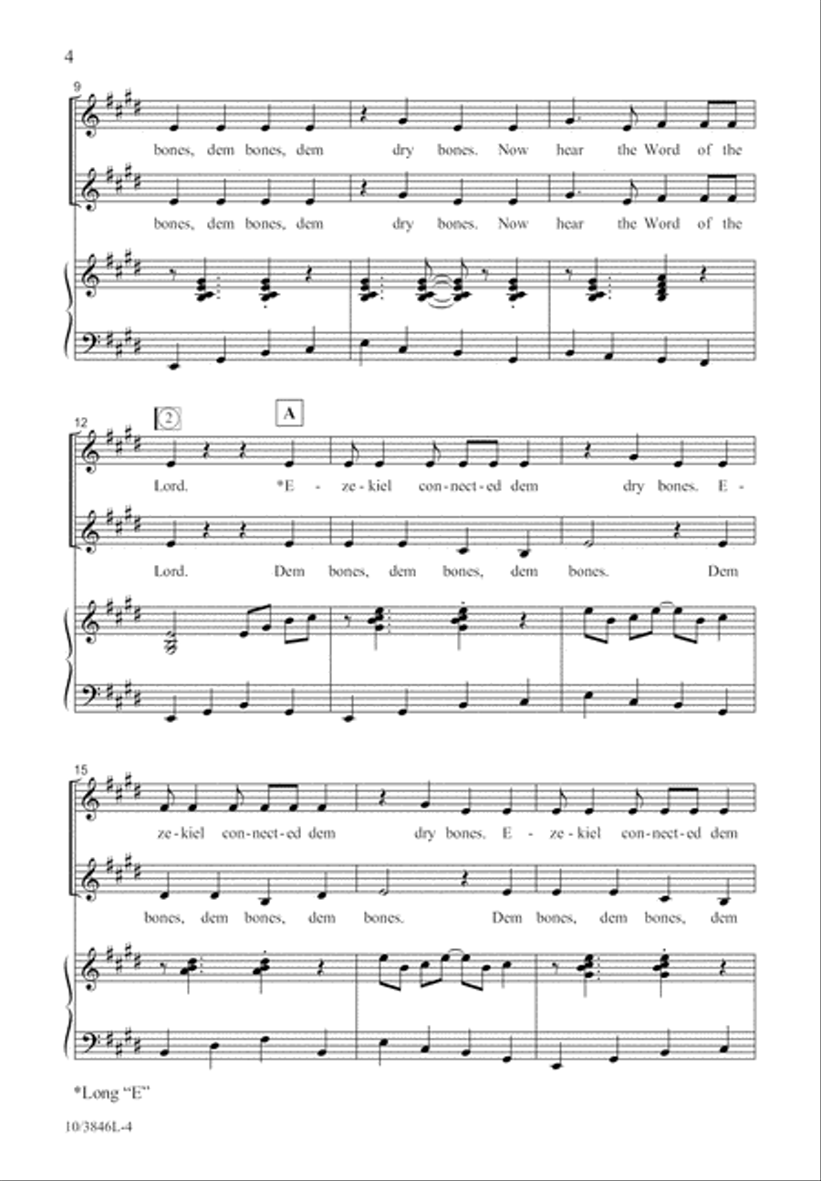 Dry Bones Dry Bones Unison Choir scores gallery preview page 5