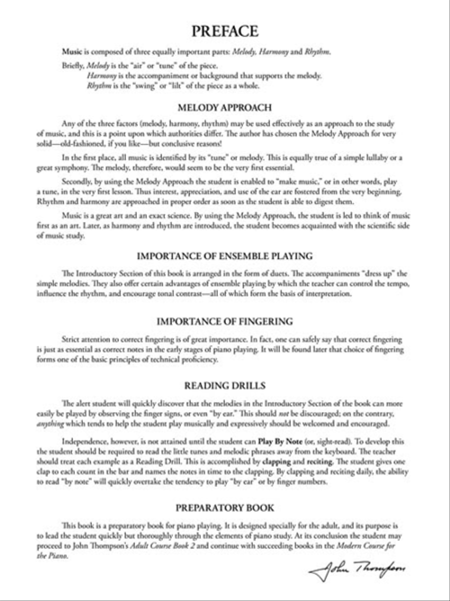 John Thompson's Adult Piano Course – Book 1 Piano Method scores gallery preview page 3