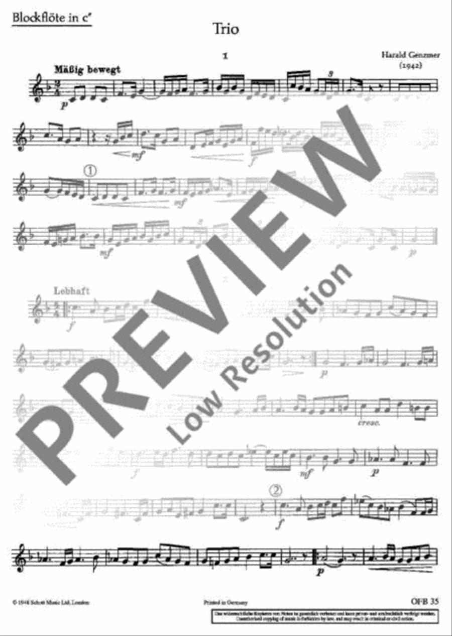 Trio Recorder scores gallery preview page 20