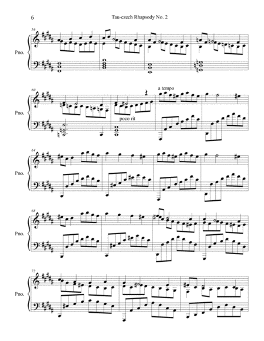 Tau-czech Rhapsody No. 2 Tau-czech Rhapsody No. 2 Piano Solo scores gallery preview page 6