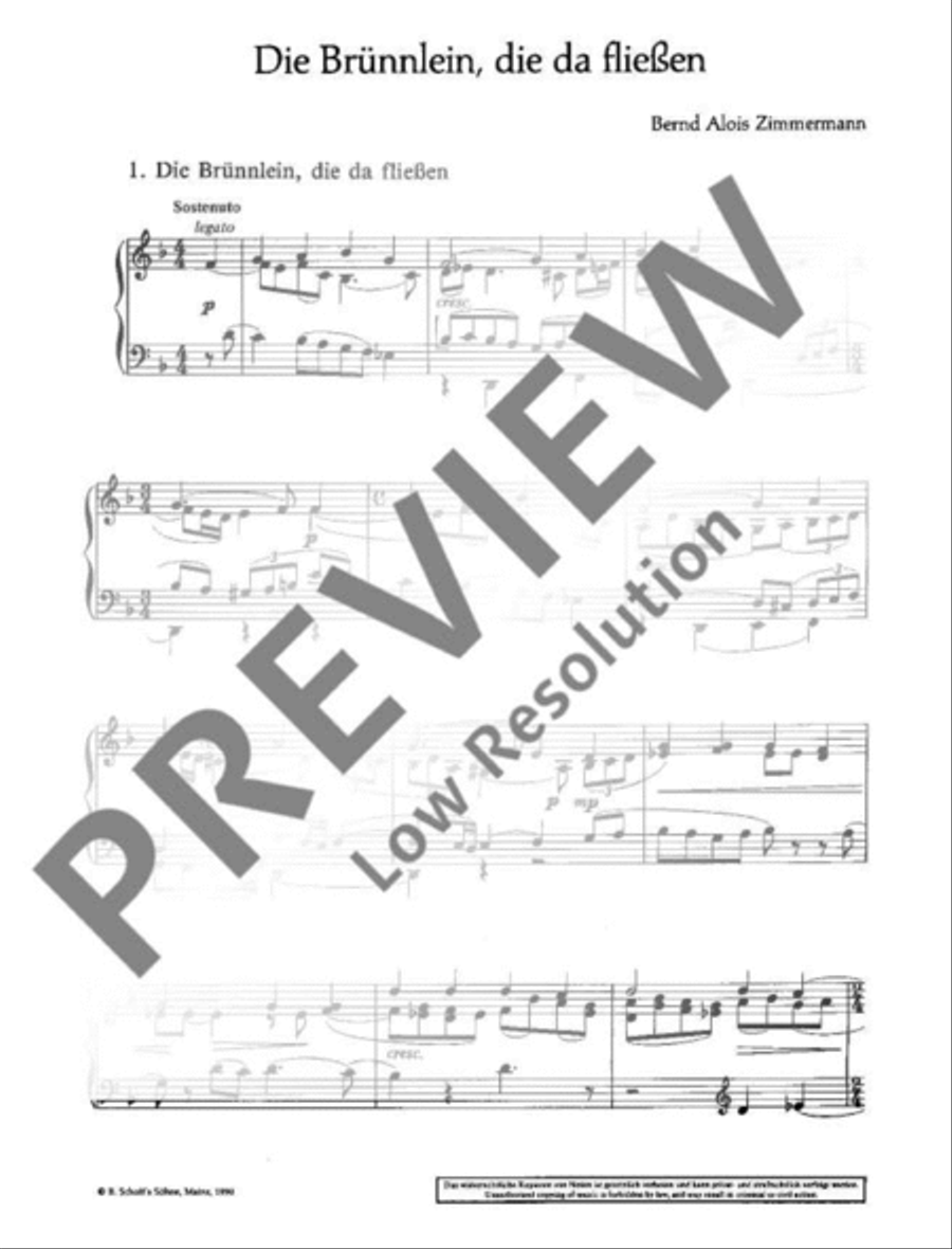 Die Brünnlein, die da fließen 4-Part scores gallery preview page 5