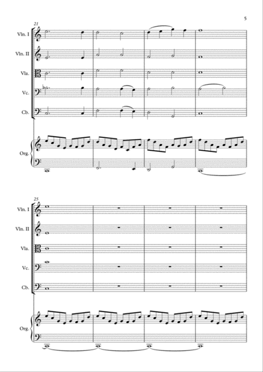 Mr. Bean Animated Series Theme String Quintet scores gallery preview page 6