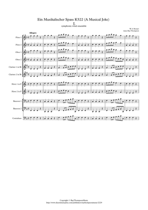 Mozart: Ein Musikalischer Spass (A Musical Joke) K522 Mvt.I Allegro - symphonic wind ensemble