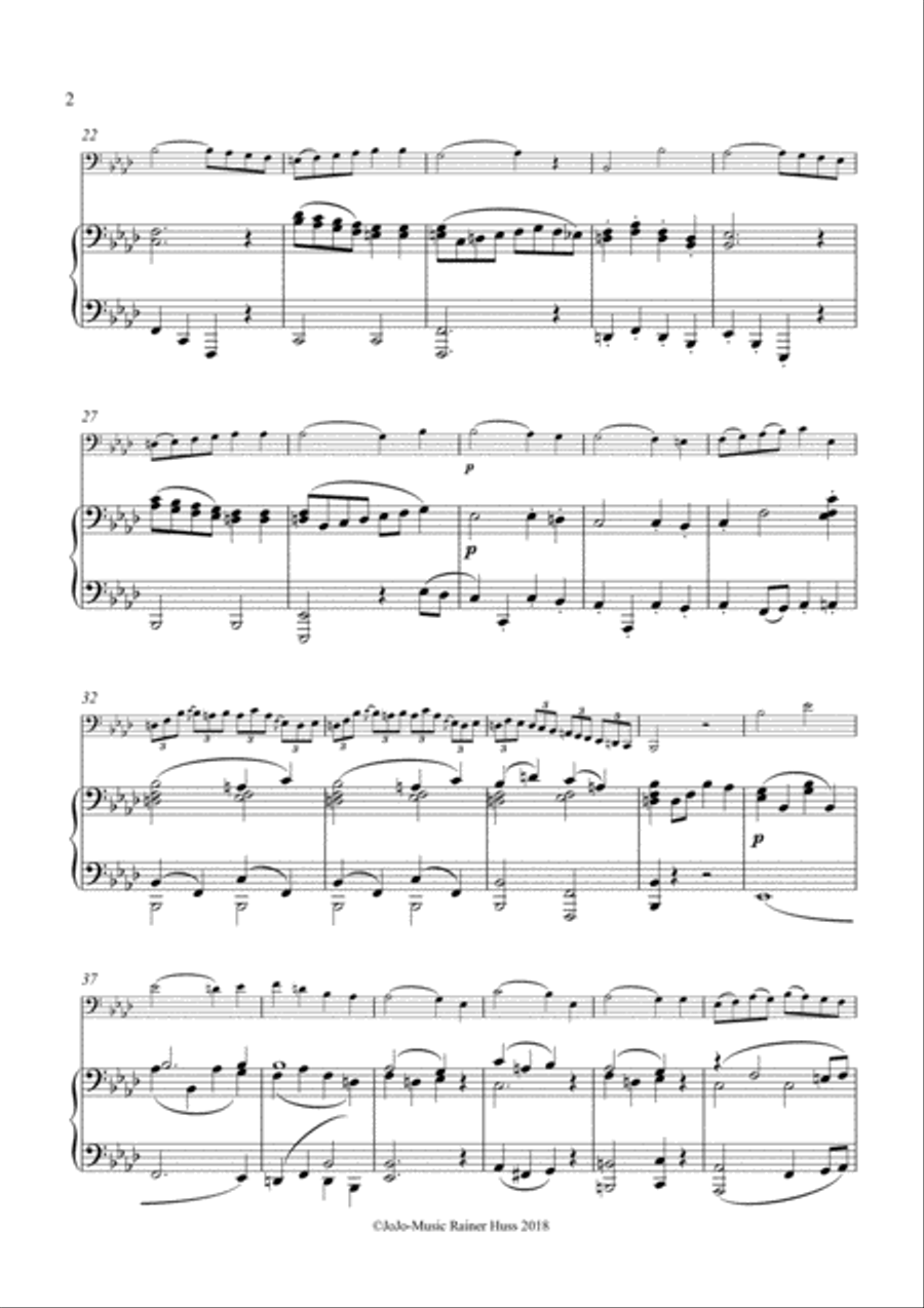 Bernhard Romberg Sonata op.43, Ab Major Small Ensemble scores gallery preview page 3