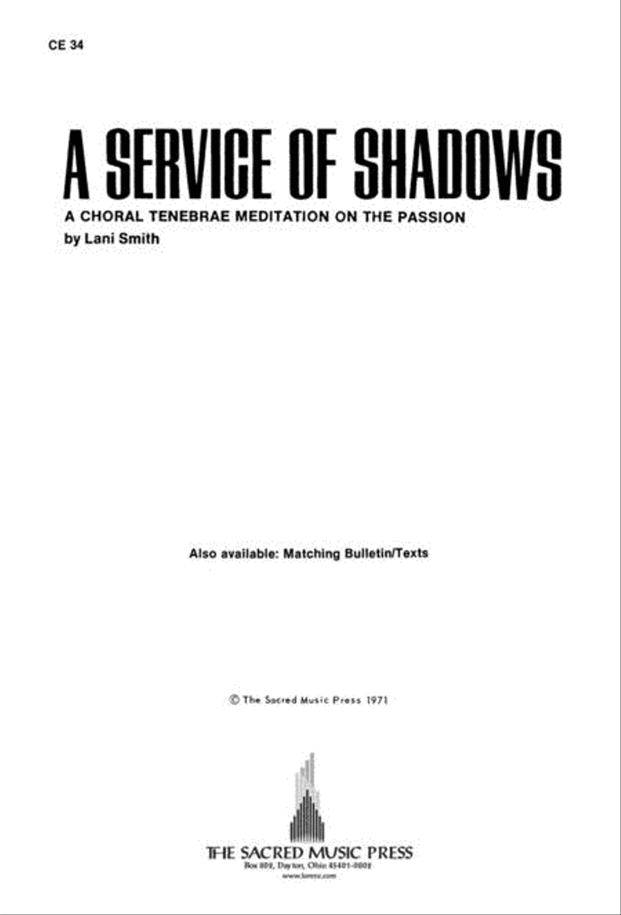 A Service of Shadows 4-Part scores gallery preview page 3