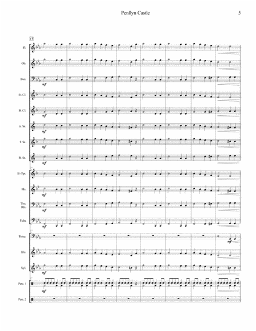 Penllyn Castle (Full Band Set & Score) Concert Band scores gallery preview page 5