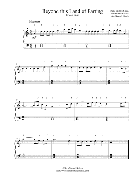 Beyond this Land of Parting - for easy piano image number null