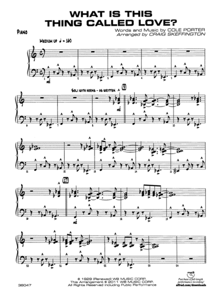 What Is This Thing Called Love?: Piano Accompaniment