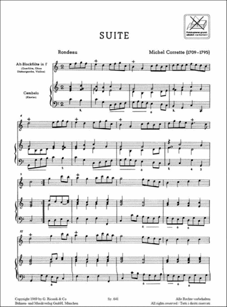 Suite C-Dur Alto Recorder scores gallery preview page 2
