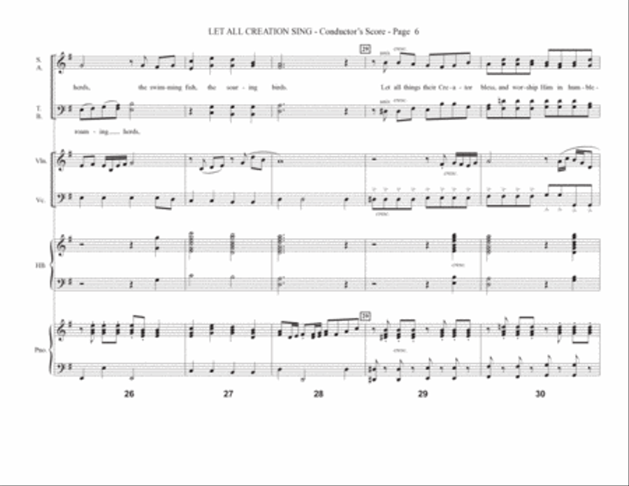 Let All Creation Sing - Full Score Choir scores gallery preview page 6