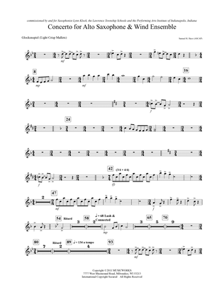 Concerto For Alto Saxophone And Wind Ensemble - Glockenspiel