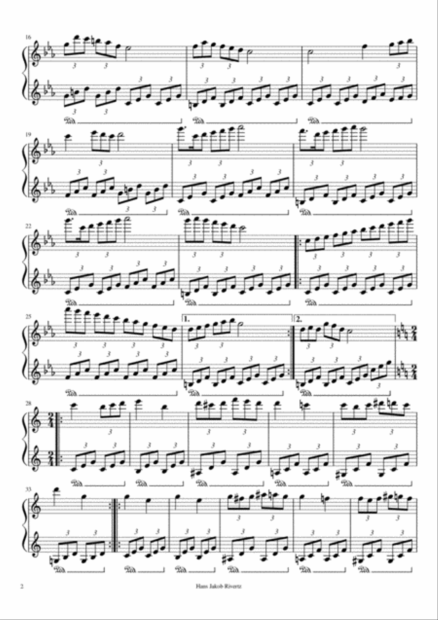 Hope by H. J. Rivertz Easy Piano scores gallery preview page 2