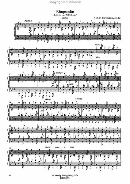 Rhapsodie für Klavier h-Moll op. 13