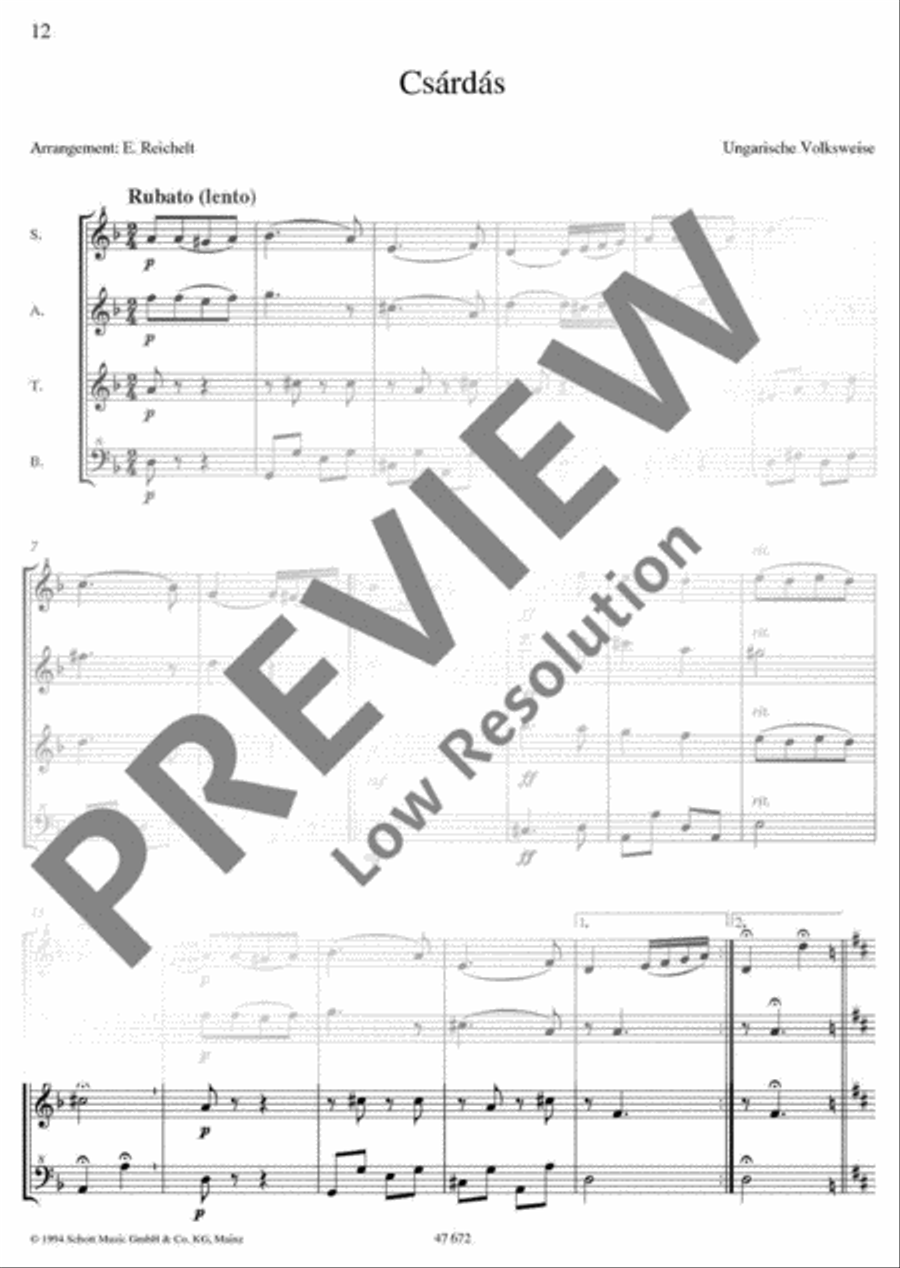 Csárdás Recorder scores gallery preview page 2
