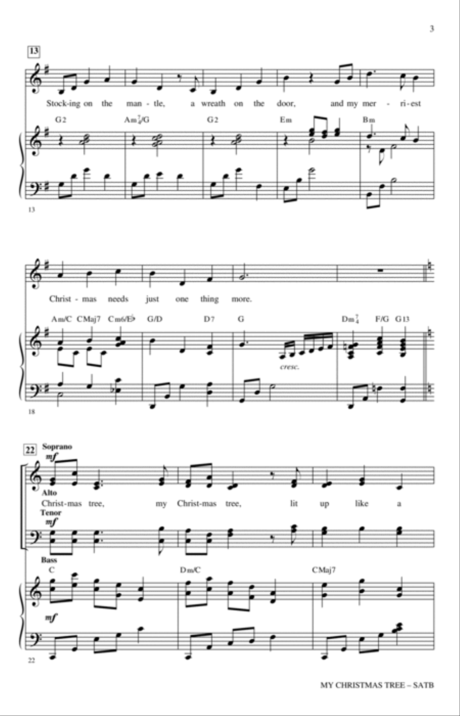 My Christmas Tree My Christmas Tree 4-Part scores gallery preview page 2
