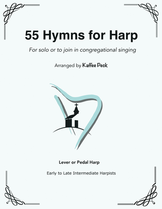 Book cover for 55 Hymns for Harp