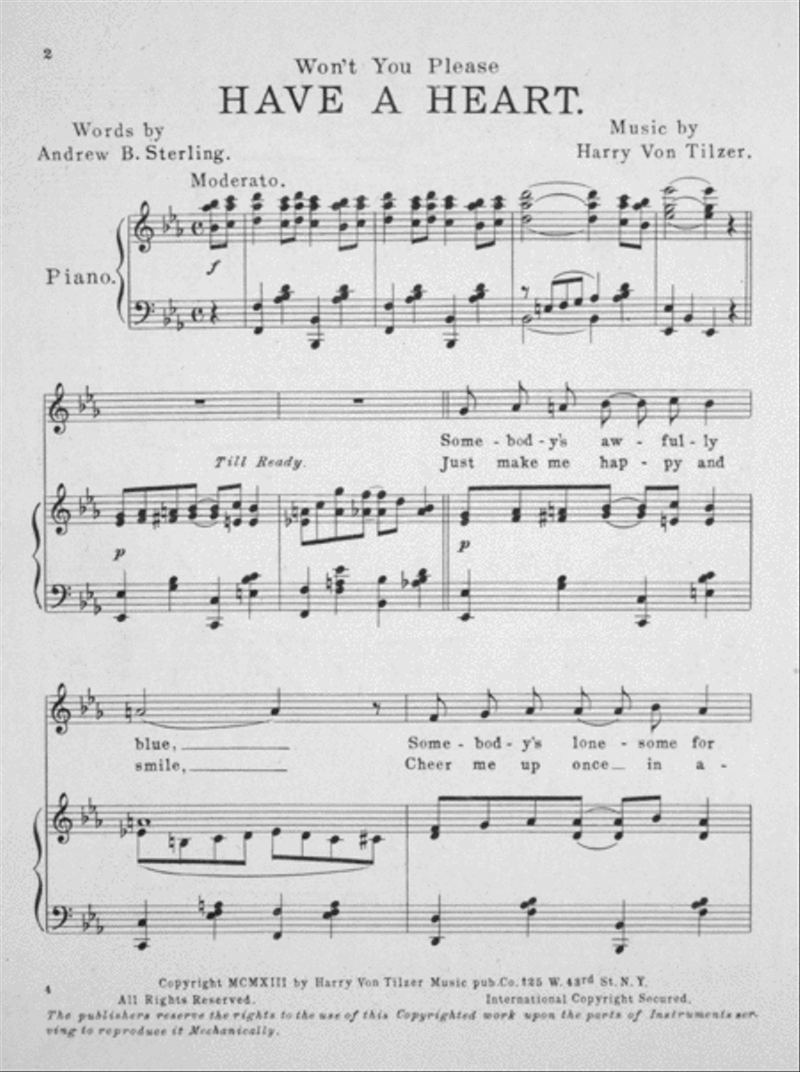 Won't You Please, Have a Heart Voice scores gallery preview page 2