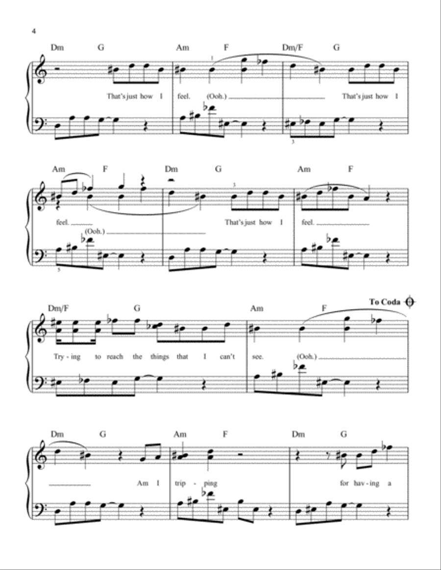 Am I Wrong Easy Piano scores gallery preview page 4