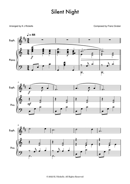 Silent Night - Baritone/Euphonium (treble clef) image number null