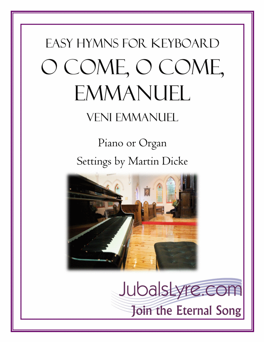 O Come, O Come, Emmanuel (Easy Hymns for Keyboard) Easy Piano scores gallery preview page 1