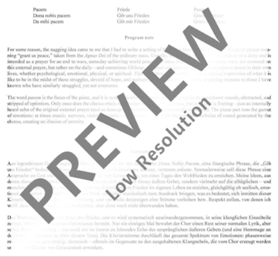 Pacem 4-Part scores gallery preview page 4