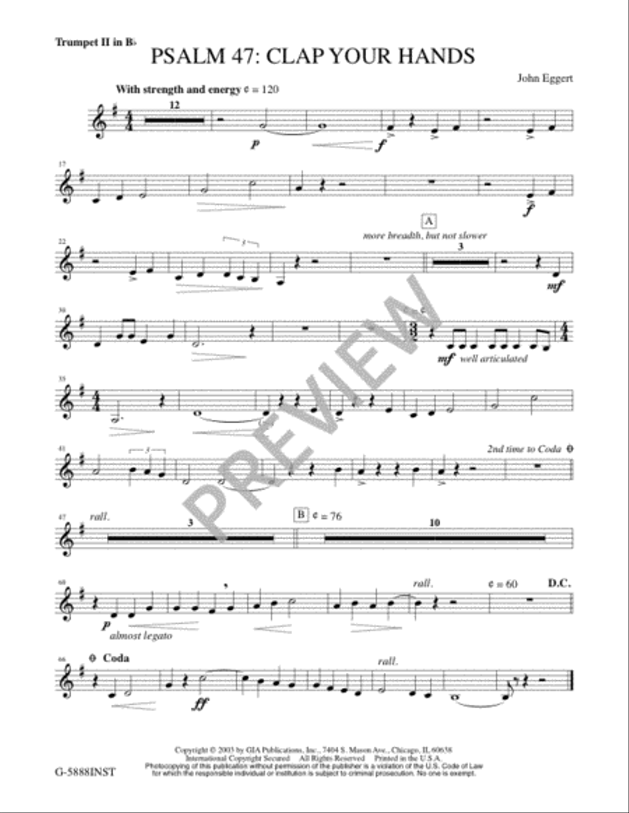 Psalm 47: Clap Your Hands - Full Score and Parts 4-Part scores gallery preview page 4