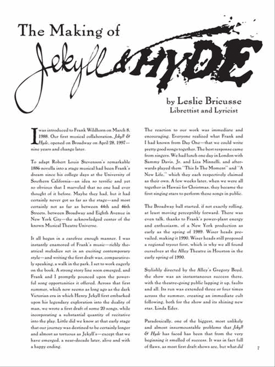 Jekyll & Hyde – The Musical Piano, Vocal, Guitar scores gallery preview page 7