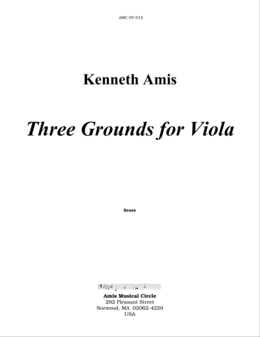 Three Grounds for Viola Viola scores gallery preview page 1