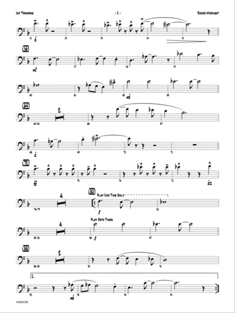 'Round Midnight: 1st Trombone Jazz Ensemble scores gallery preview page 2