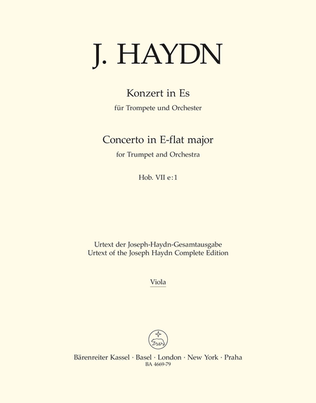 Book cover for Concerto for Trumpet and Orchestra E flat major Hob.VIIe:1