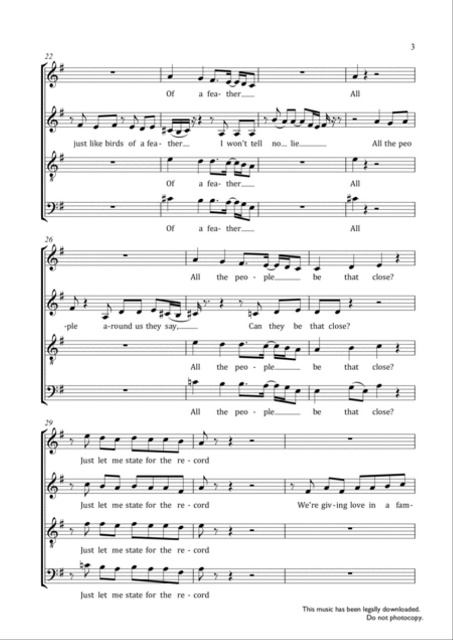 We Are Family 4-Part scores gallery preview page 3