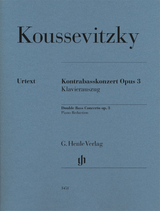 Book cover for Double Bass Concerto Op. 3