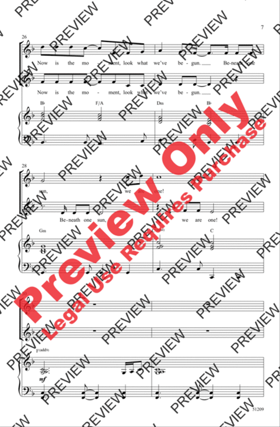 Beneath One Sun 2-Part scores gallery preview page 7