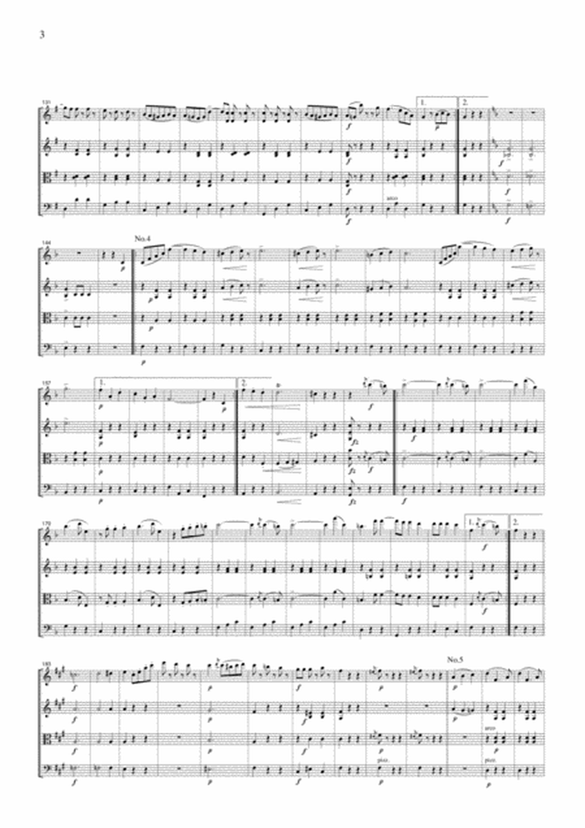J.Strauss Blue Danube Waltz, for string quartet, CS104