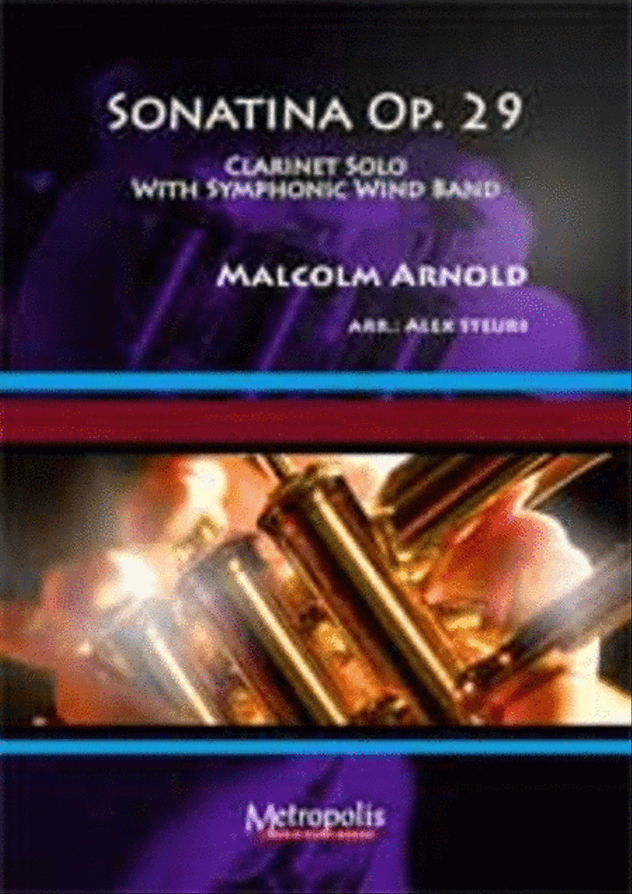 Book cover for Sonatina op. 29 for Solo Clarinet and Wind Band
