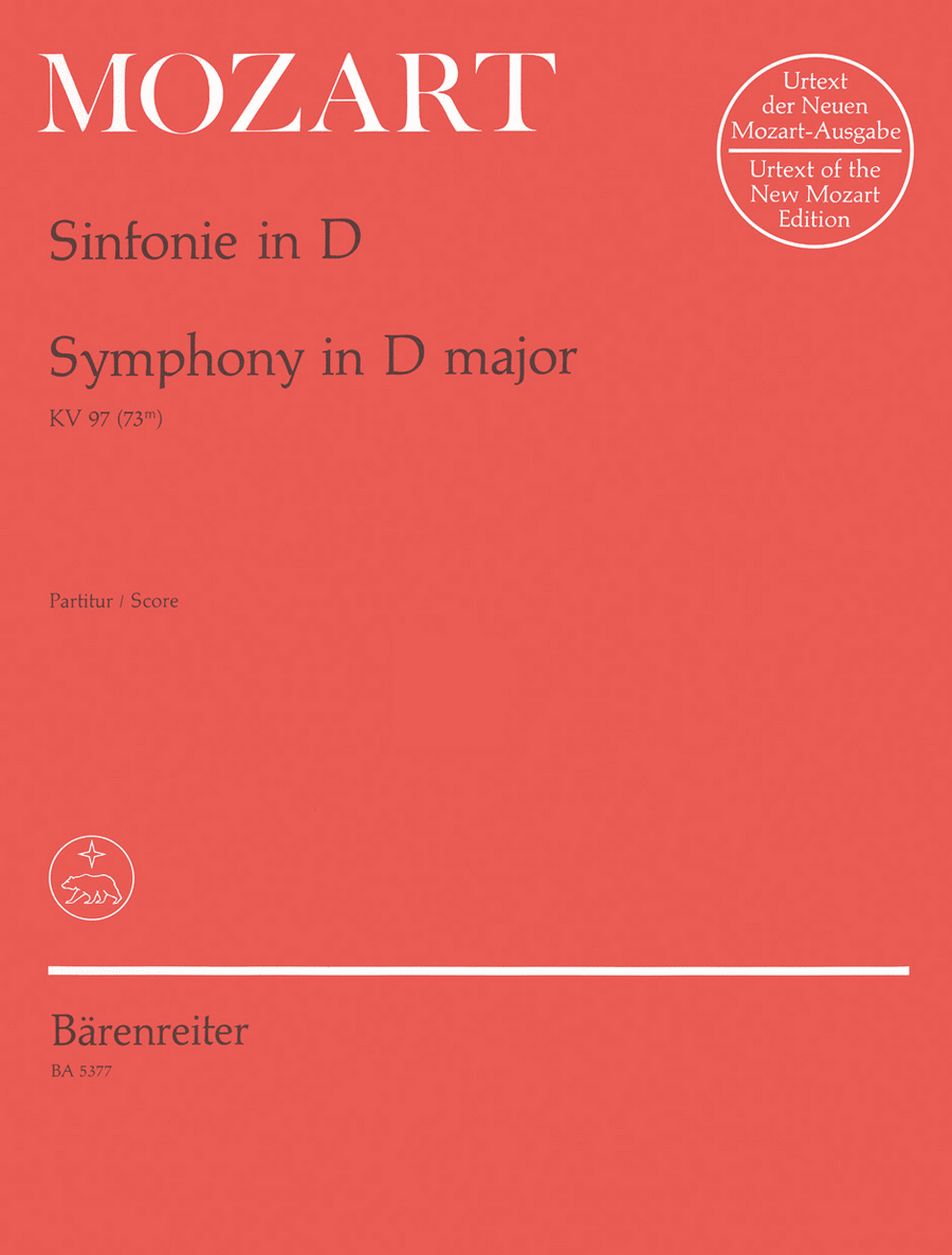 Symphony, No. 47 D major, KV 97 (73m) Chamber Orchestra scores gallery preview page 1