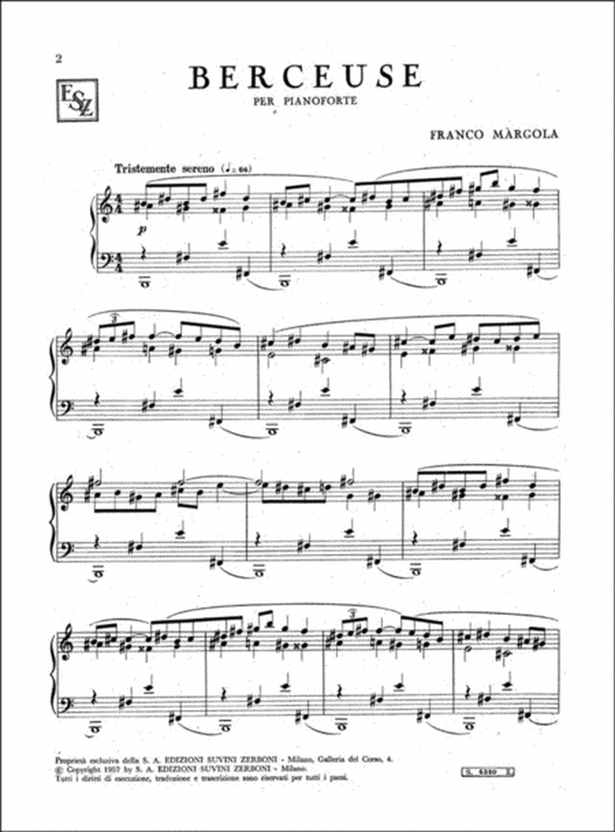 Berceuse (1938) Per Pianoforte (2-10)